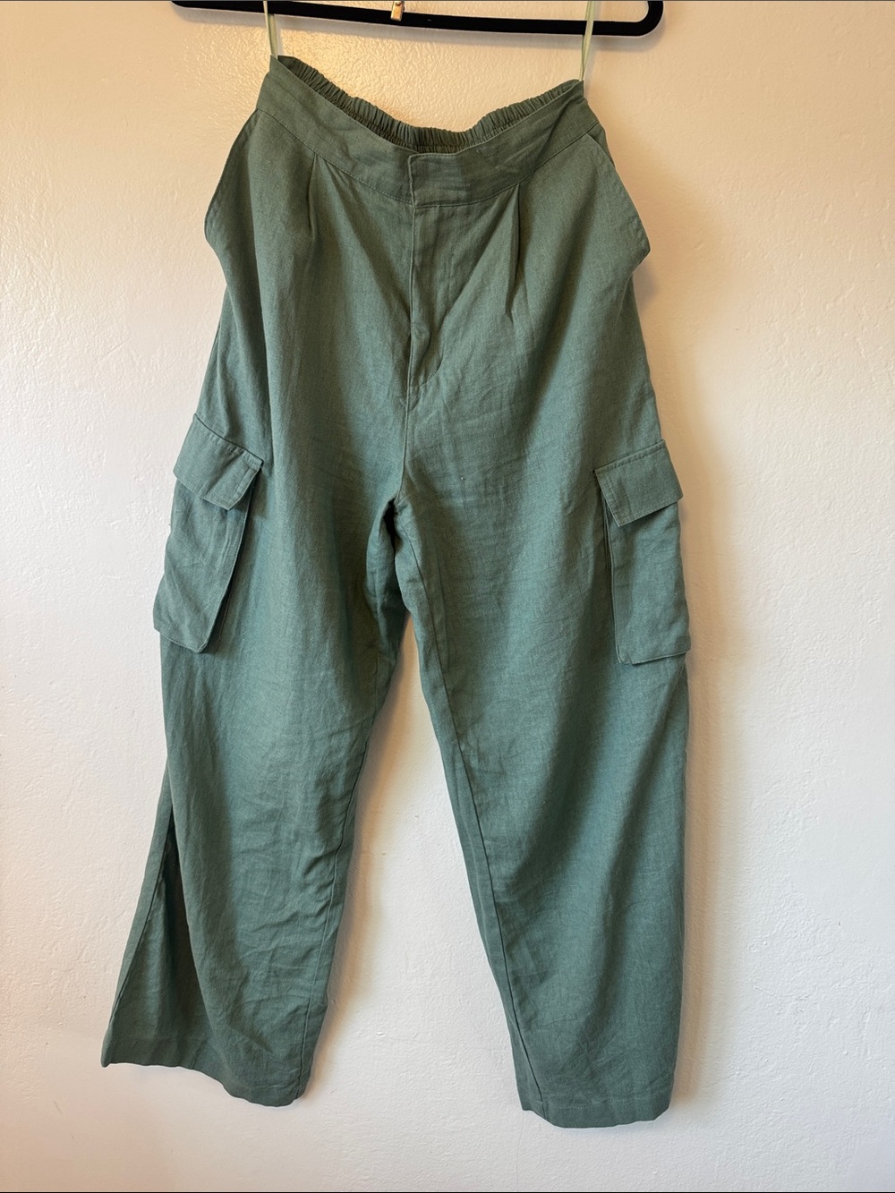 7 for all mankind linen blend cargo pants small